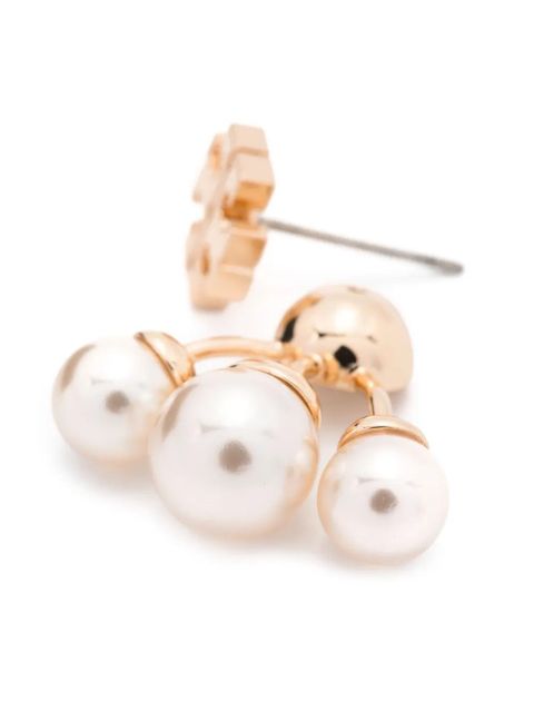 Tory Burch Kira pearl front-back earrings - Gold - zdjęcie produktu nr 2