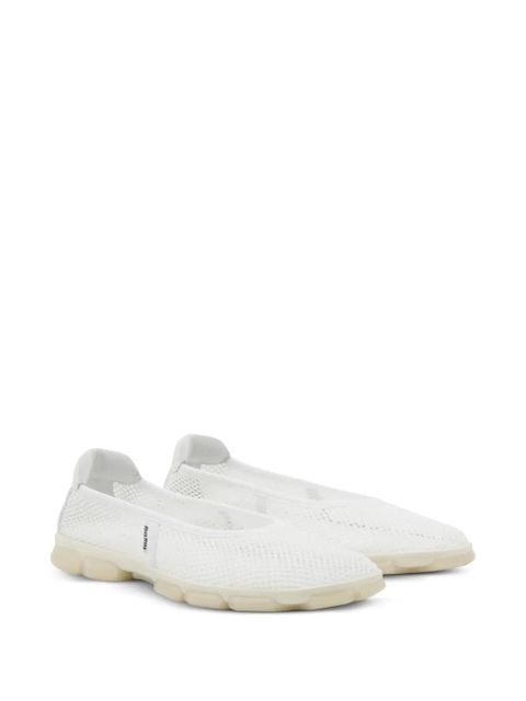 Miu Miu mesh ballet flats - White