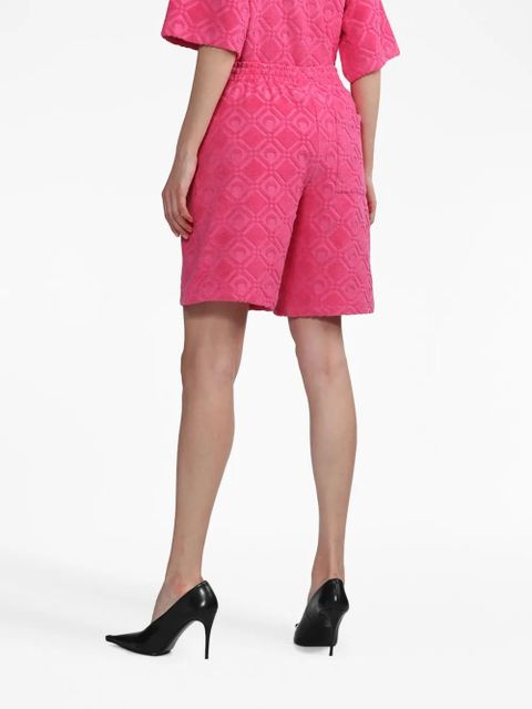 Marine Serre Crescent Moon track shorts - Pink