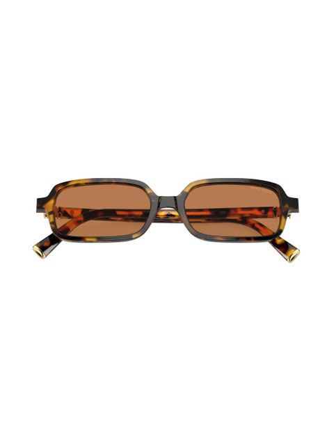 Miu Miu Eyewear tortoiseshell-effect rectangle-frame sunglasses - Brown