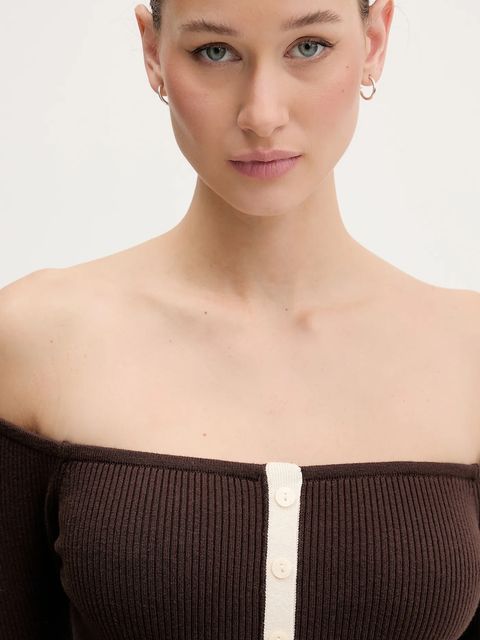 Abercrombie & Fitch sweter damski kolor brązowy KI150-5429-480