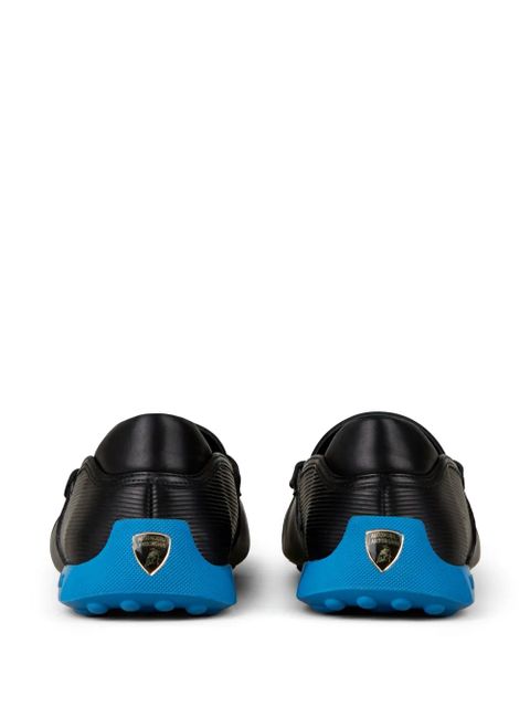 Tod's Automobili Lamborghini slip-on leather driving shoes - Black