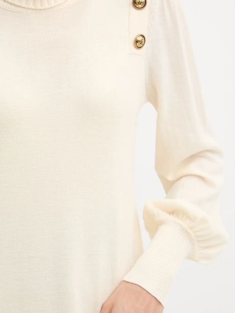 Luisa Spagnoli sukienka wełniana kolor beżowy mini prosta 100056 - zdjęcie produktu nr 2