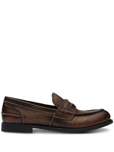 Miu Miu leather penny loafers - Brown - zdjęcie produktu nr 1