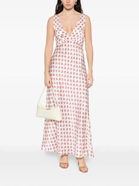 Maje floral V-neck maxi dress - White - zdjęcie produktu nr 2