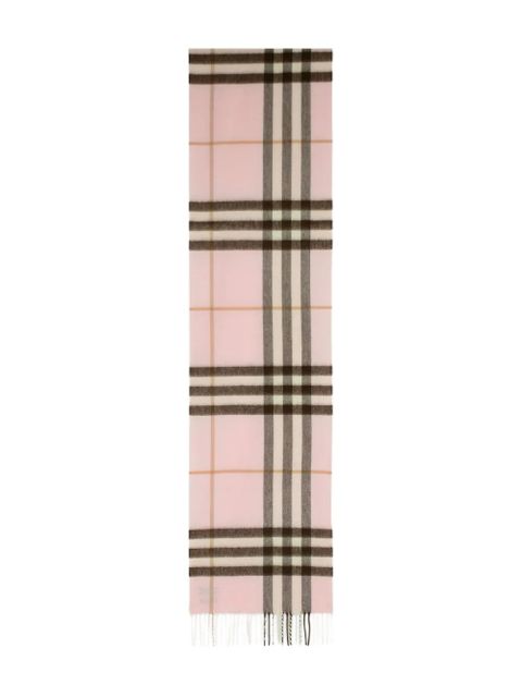Burberry check-pattern fringed scarf - Pink - zdjęcie produktu nr 1
