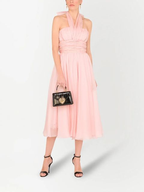 Dolce & Gabbana halterneck organza midi dress - Pink - zdjęcie produktu nr 2