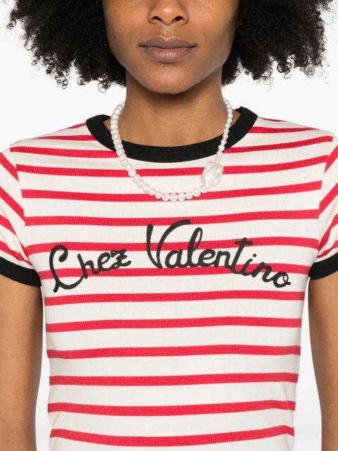 Valentino Garavani striped T-shirt - Red - zdjęcie produktu nr 2