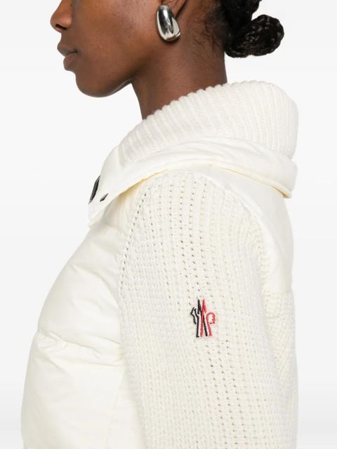 Moncler Grenoble zip-up puffer jacket - White