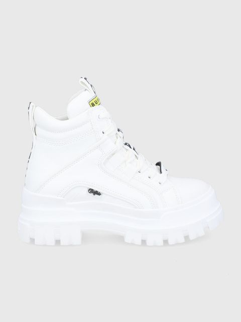 Buffalo Workery Aspha NC Mid damskie kolor biały na platformie 1622046 - zdjęcie produktu nr 1