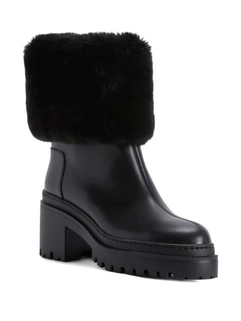 Giuseppe Zanotti MAIRI fur-cuff boots - Black - zdjęcie produktu nr 2