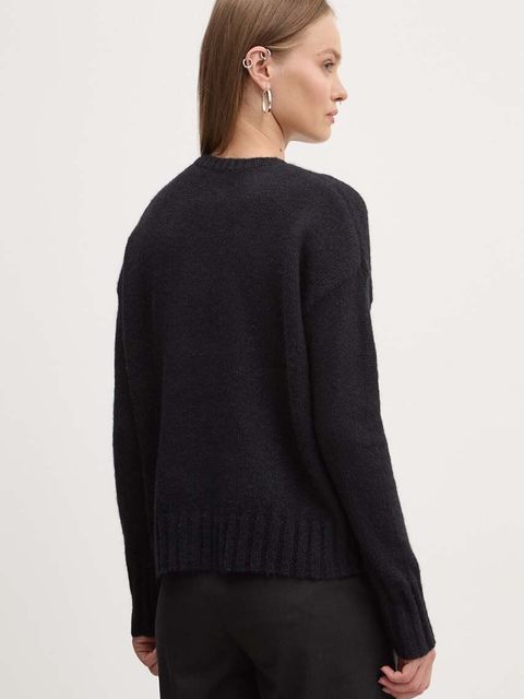 Superdry sweter z domieszką wełny damski kolor czarny lekki W6110567A-THG