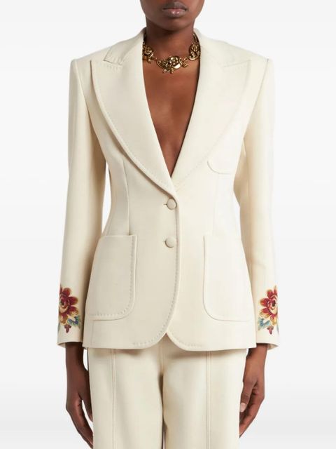 ETRO floral-embroidered blazer - Neutrals - zdjęcie produktu nr 2