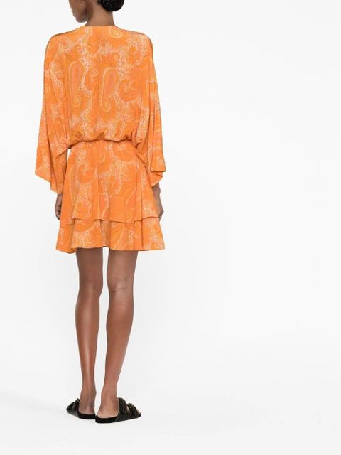 Zadig&Voltaire Hailey paisley-print dress - Orange