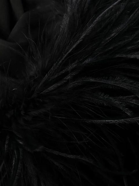 Oséree Plumage sheer robe - Black