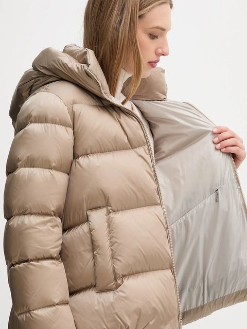 Hetrego kurtka puchowa ARINA kolor brązowy zimowa oversize 8P600