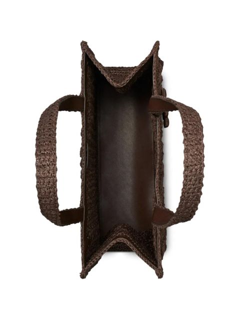 Tory Burch small Ella hand-crocheted popcorn tote - Brown