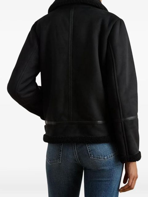 Lauren Ralph Lauren shearling zip-up jacket - Black