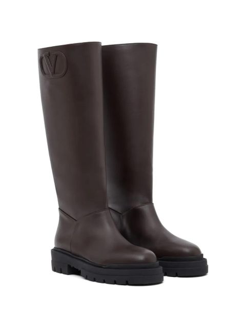 Valentino Garavani Fill Me calfskin boots 40mm - Brown - zdjęcie produktu nr 2
