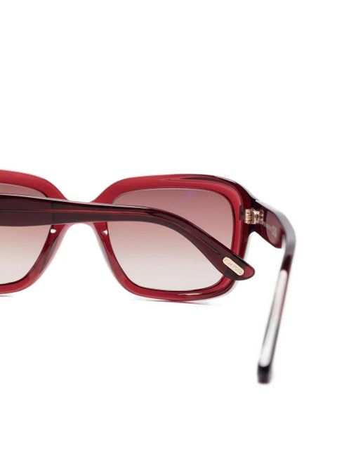 TOM FORD Eyewear Natalia-02 square-frame sunglasses - Red