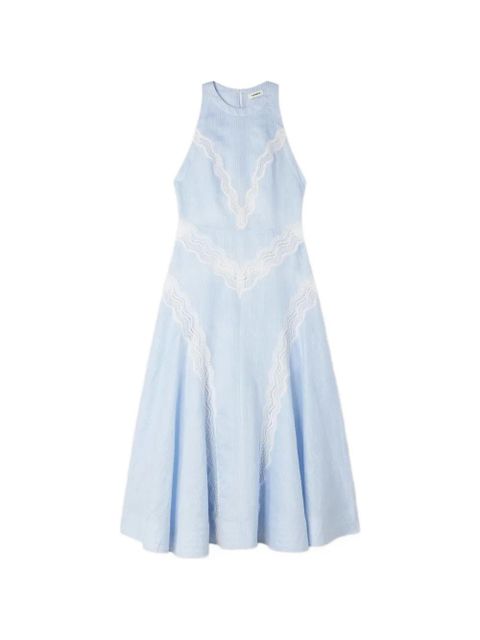 SANDRO lace striped maxi dress - Blue - zdjęcie produktu nr 1