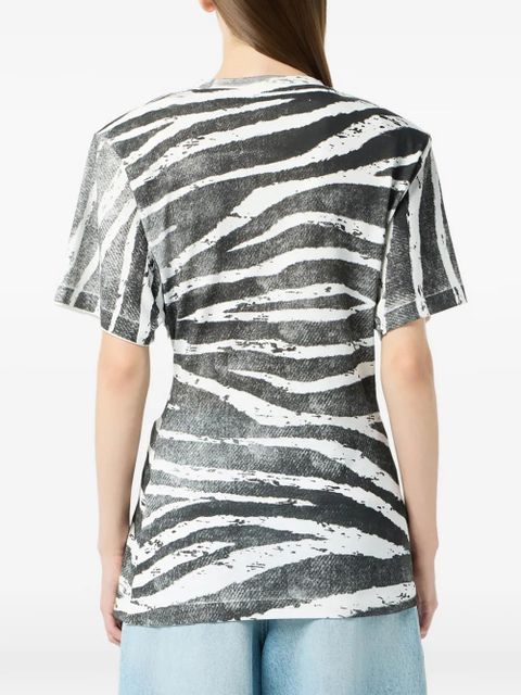 Blumarine print metal detail T-shirt - White