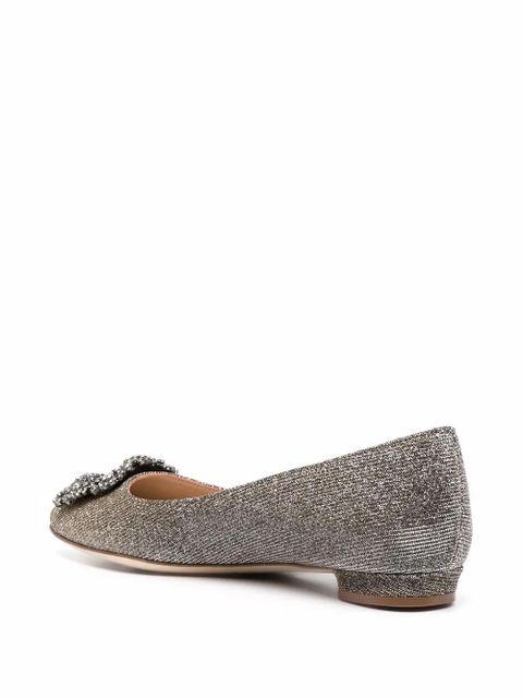Manolo Blahnik Hangisi ballerina shoes - Silver - zdjęcie produktu nr 2