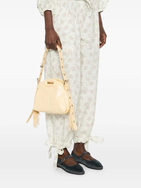 Maje mini Miss M fringed leather tote bag - Yellow - zdjęcie produktu nr 2