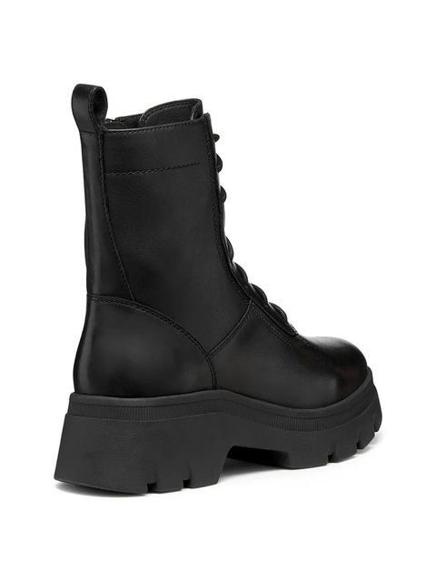 Geox botki D PLUETTE damskie kolor czarny na płaskim obcasie D565MD 043BC C9999