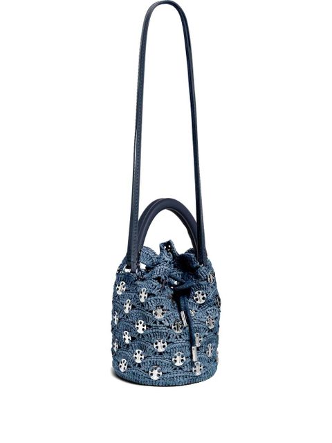 Rabanne crochet bucket bag - Blue - zdjęcie produktu nr 1
