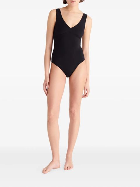 ERES Hold Up V-neck sophisticated one-piece swimsuit - Black