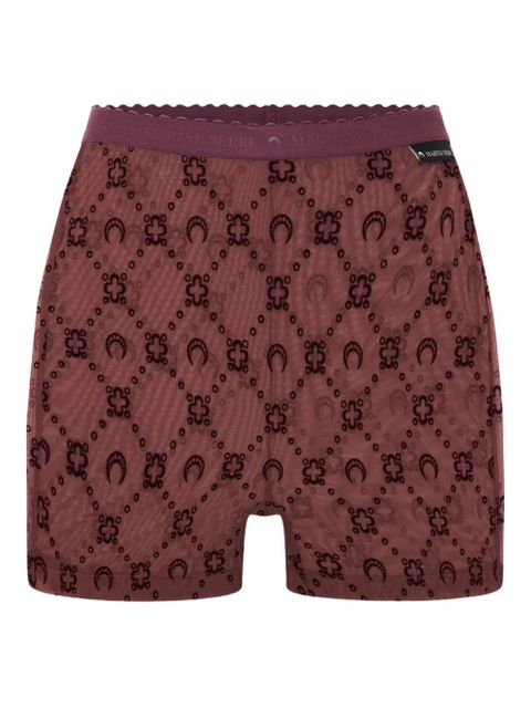Marine Serre moonogram mesh shorts - Purple - zdjęcie produktu nr 1