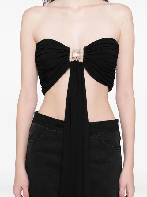 Christopher Esber bezel quartz draped top - Black