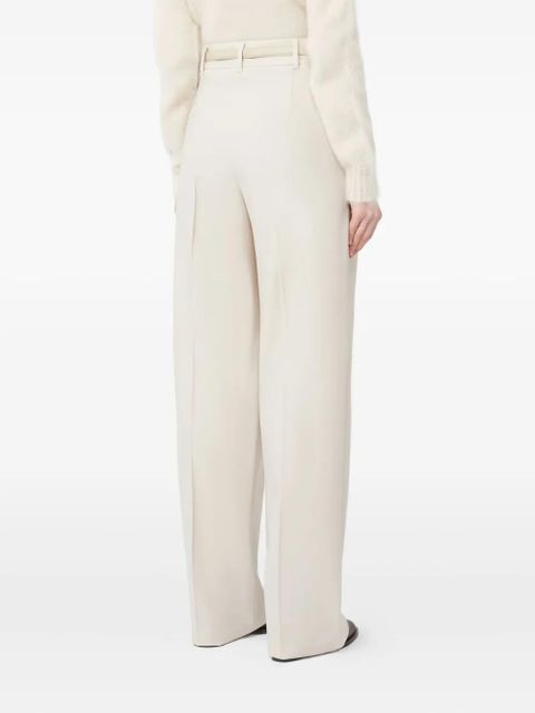 Max Mara pleated-front belted trousers - Neutrals