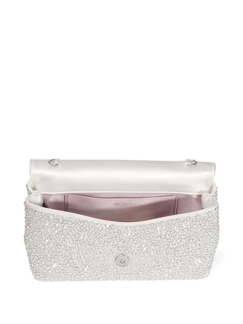 Jimmy Choo Soft Bow crystal mini bag - White