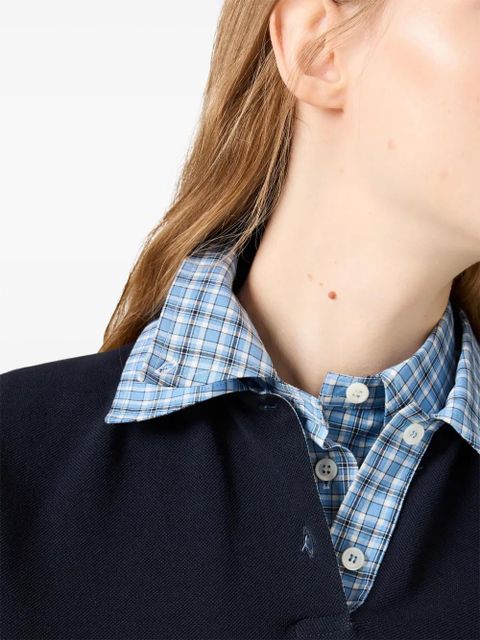 Miu Miu checked poplin shirt - Blue