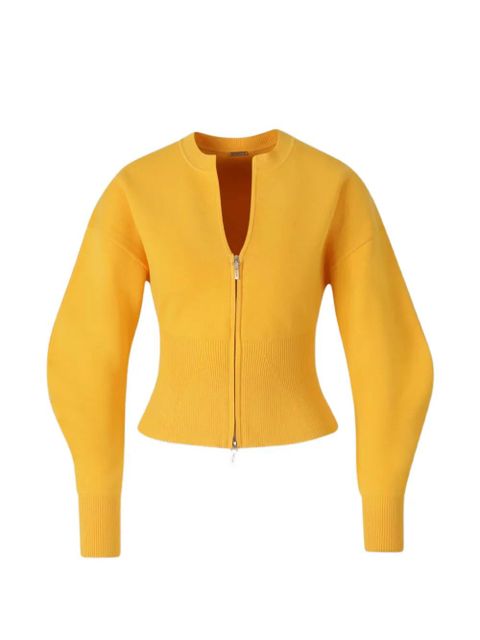 Cult Gaia zip-fastening cardigan - Yellow - zdjęcie produktu nr 1