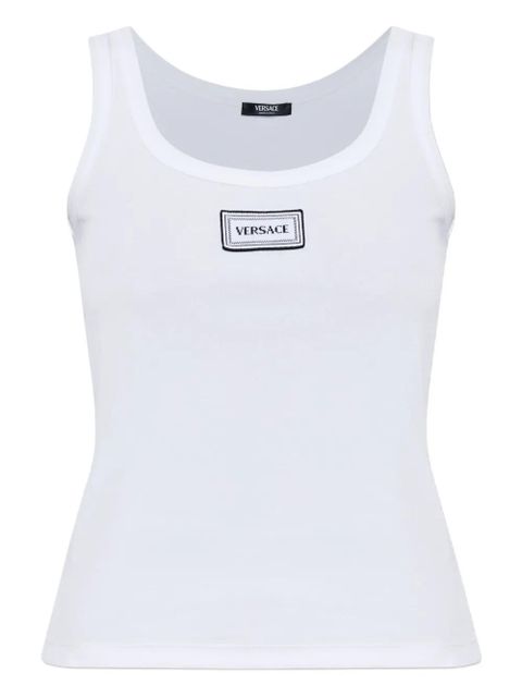 Versace logo-embroidered top - White - zdjęcie produktu nr 1