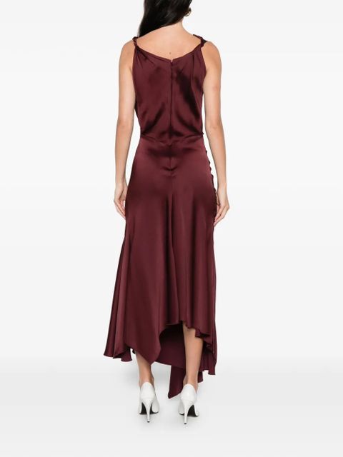Victoria Beckham Posy draped midi dress - Red