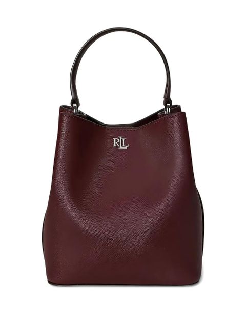 Lauren Ralph Lauren Reese logo-plaque top-handle bucket bag - Red - zdjęcie produktu nr 1