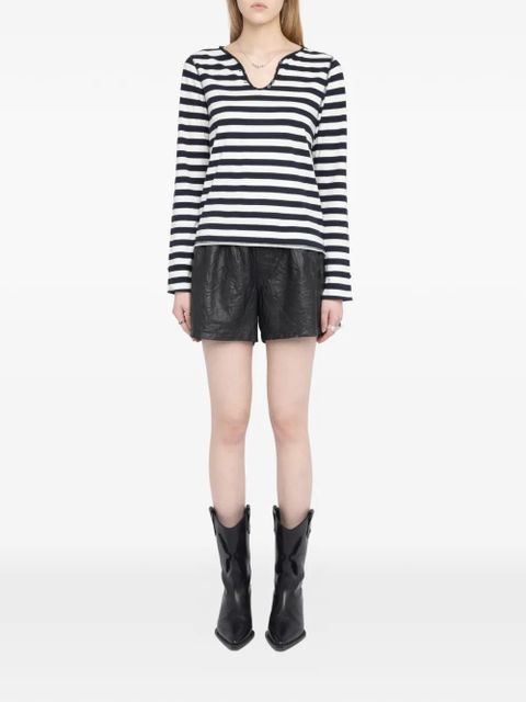 Zadig&Voltaire striped embellished long-sleeve T-shirt - White - zdjęcie produktu nr 2