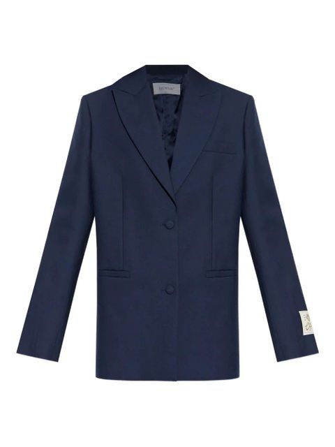 Off-White logo-patch single-breasted blazer - Blue - zdjęcie produktu nr 1