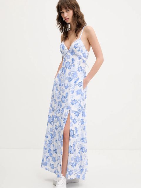 Hollister Co. sukienka kolor niebieski maxi rozkloszowana KI359-5028 - zdjęcie produktu nr 2