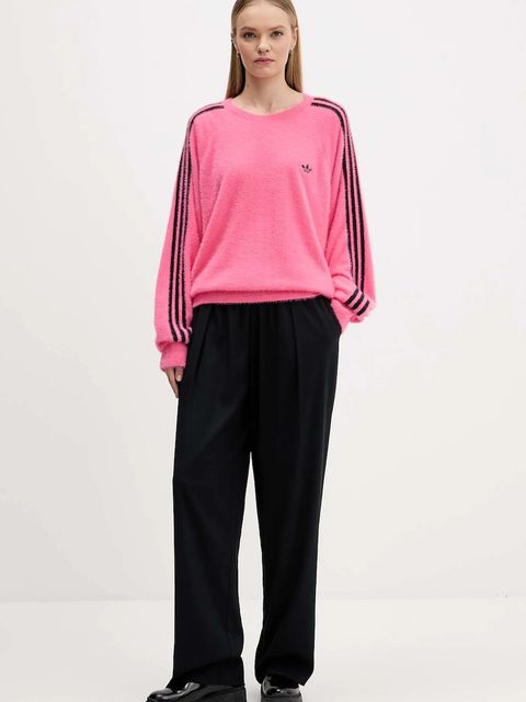 adidas Originals sweter Holiday damski kolor różowy lekki JX7811