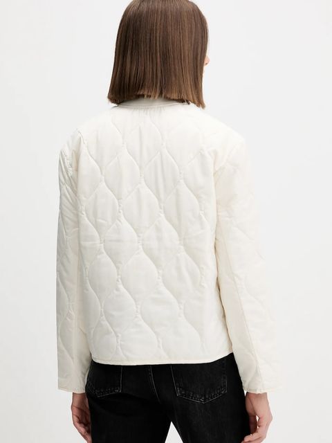 Guess Jeans kurtka kolor biały przejściowa oversize W5YL26 WHG02