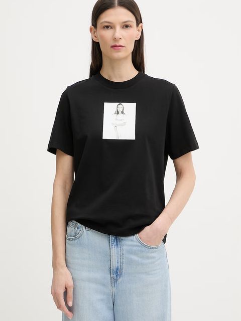 Calvin Klein T-shirt basic damski bawełniany - zdjęcie produktu nr 2