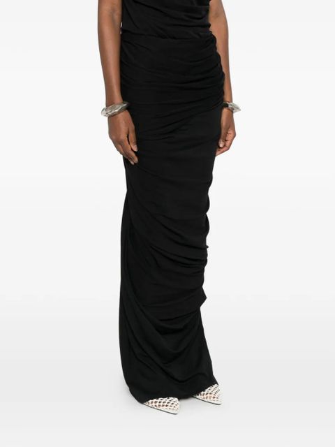 ENTIRE STUDIOS Dia draped-detail maxi skirt - Black