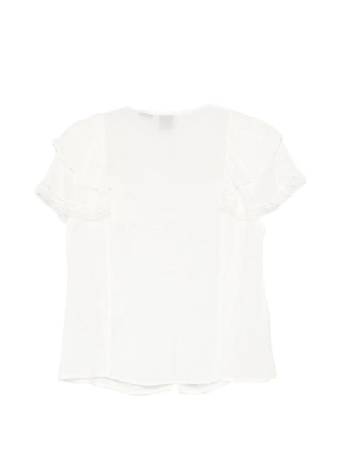 PINKO Frentones lace ruffled blouse - White - zdjęcie produktu nr 2