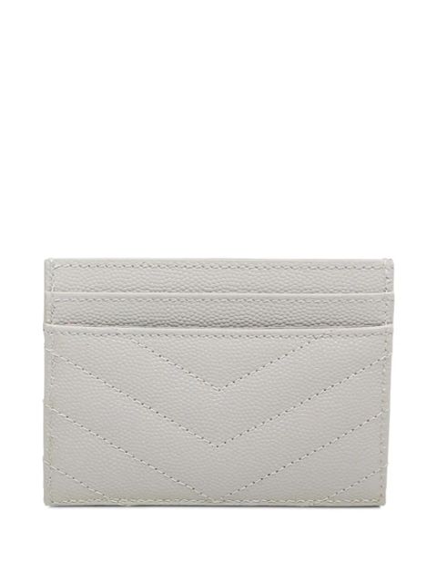 Saint Laurent quilted-leather cardholder - White - zdjęcie produktu nr 2