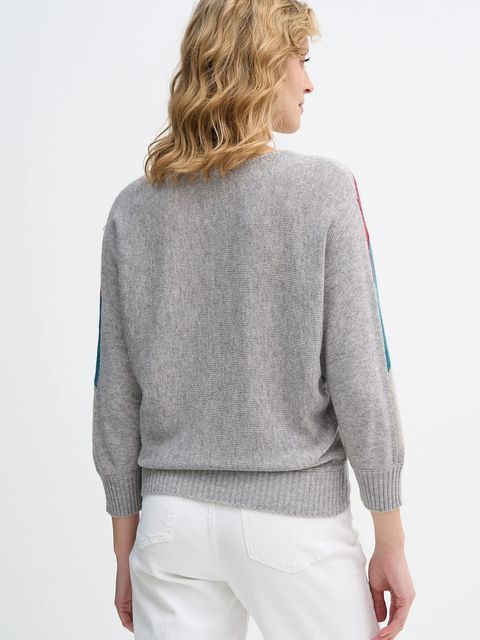 United Colors of Benetton sweter z dodatkiem wełny x Stranger Things damski kolor szary lekki 1VUDE10EP - zdjęcie produktu nr 2